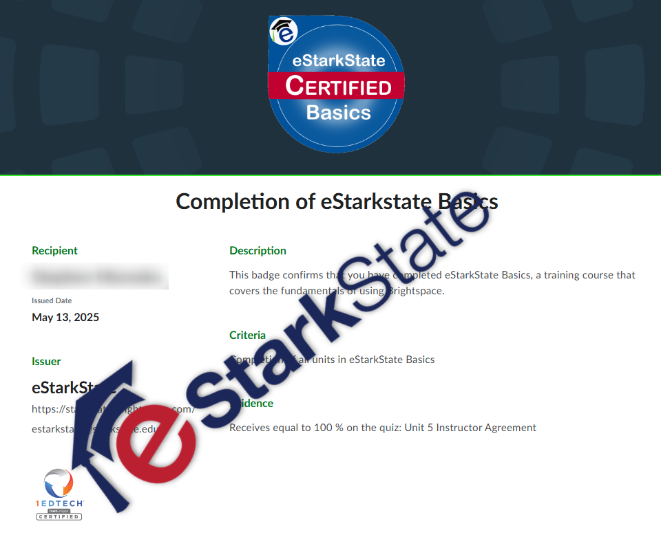 The link can be sent to Department Chairs who are looking for proof of completion of required training classes.