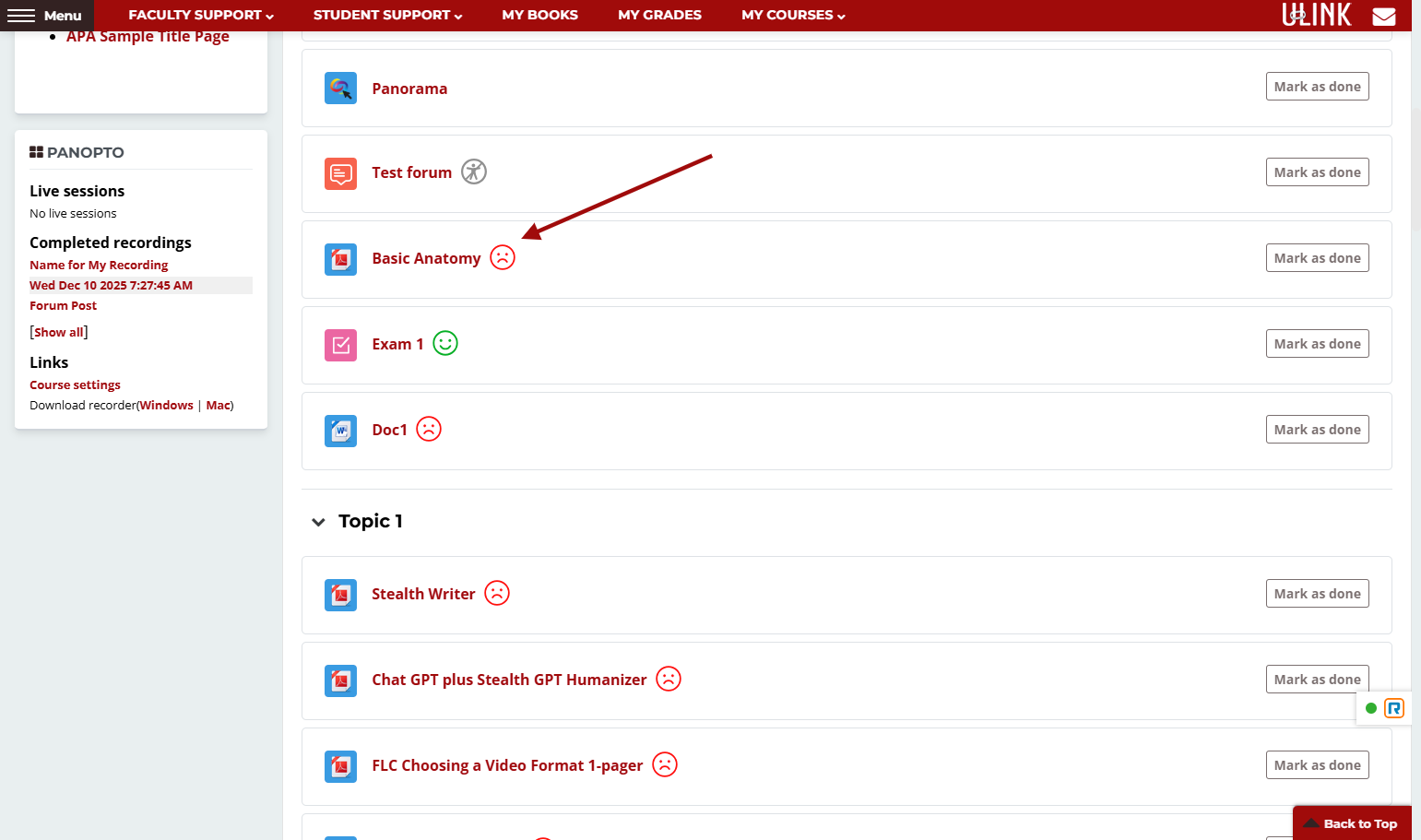 Click on the accessibility icon next to the PDF