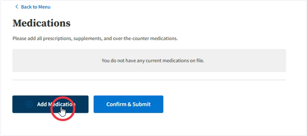 Add any medications that you are taking on a regular basis, if needed