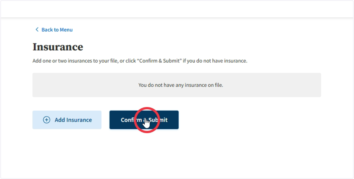 Once finished, click on Confirm & Submit