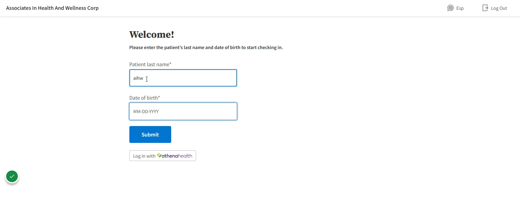 Then, Type your Last Name and Date of Birth, then click Submit
