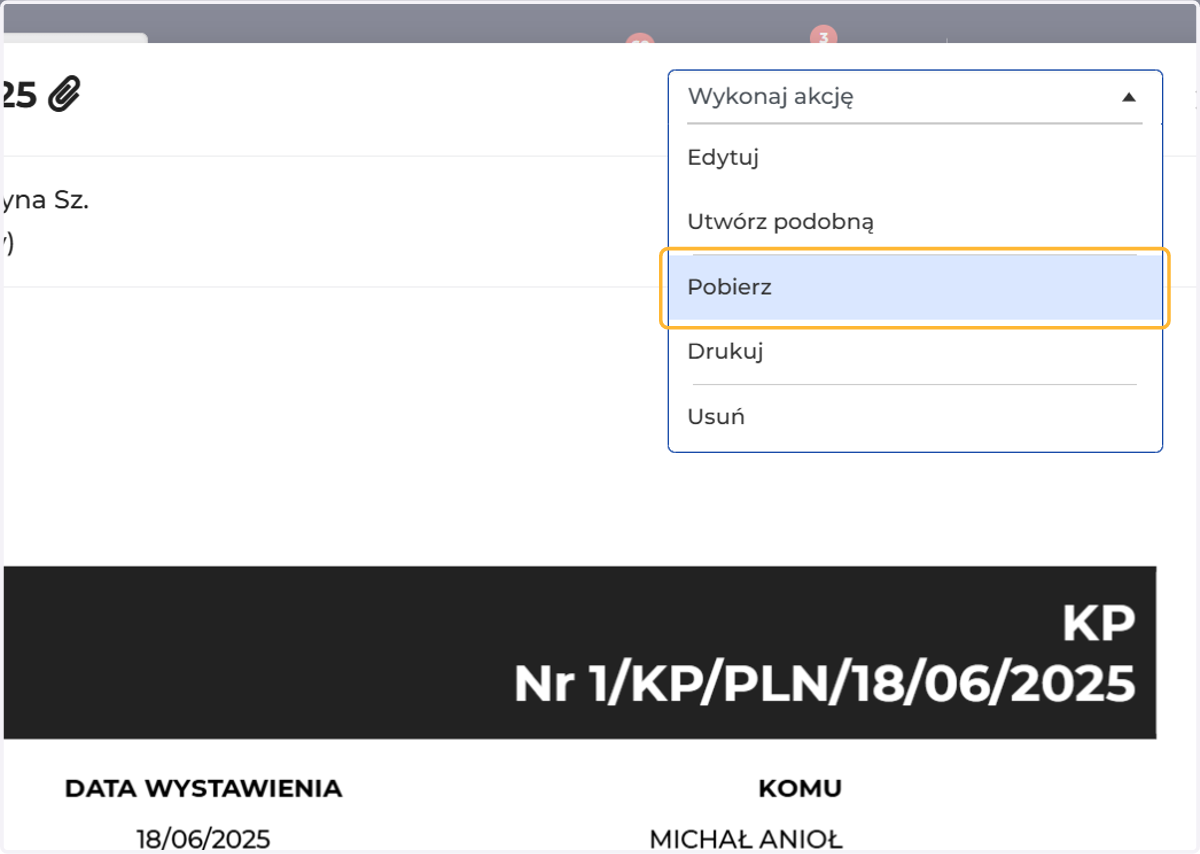 Wybierz co chcesz zrobić