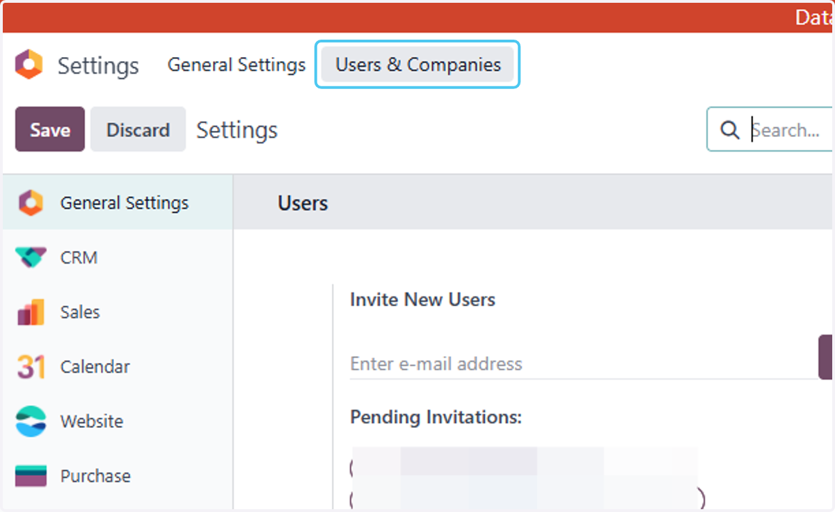 Click on Users & Companies