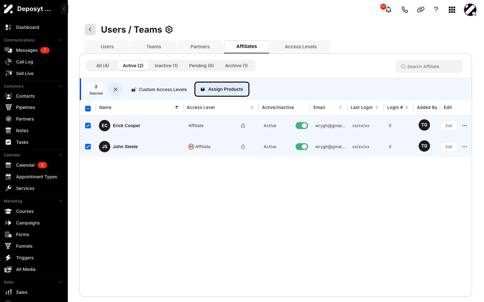 Step 10: Click on Assign Products.