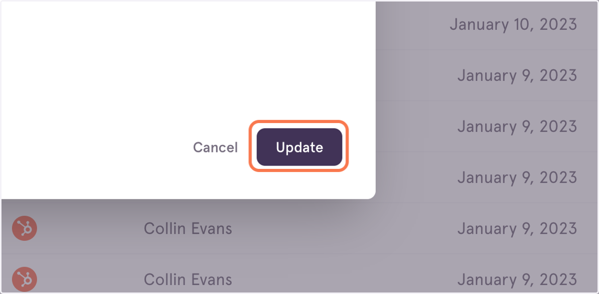 To save your changes, click on "Update"