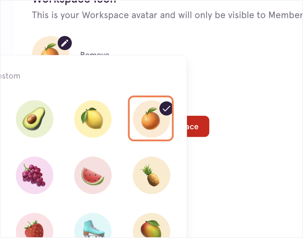 Option 1: Choose a new icon from our library