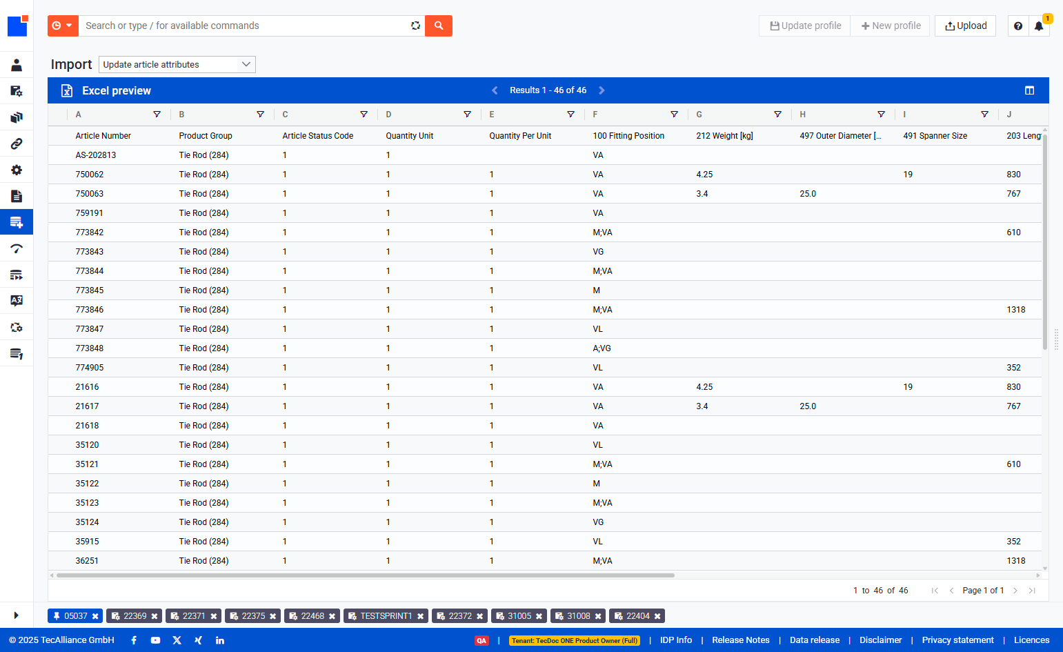 This is how my excel preview looks like (without any further configuration)