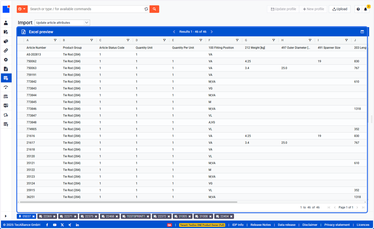 This is how my excel preview looks like (without any further configuration)