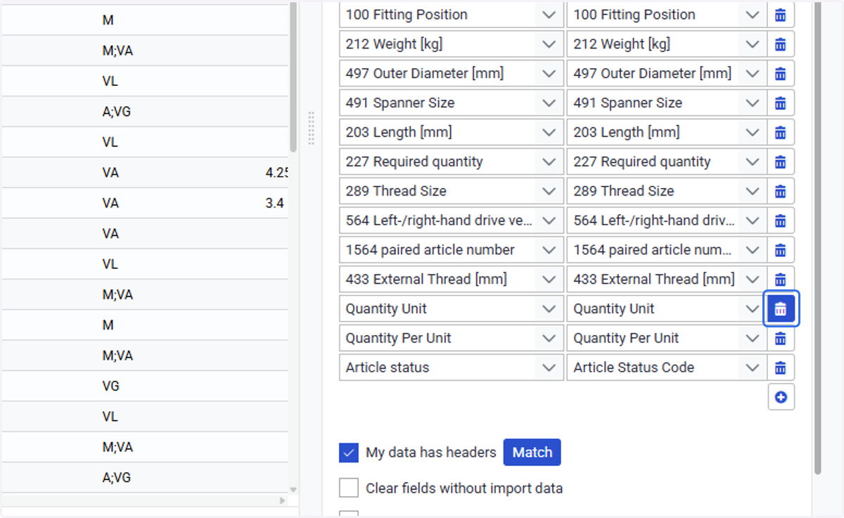 Remove (or add!) further columns