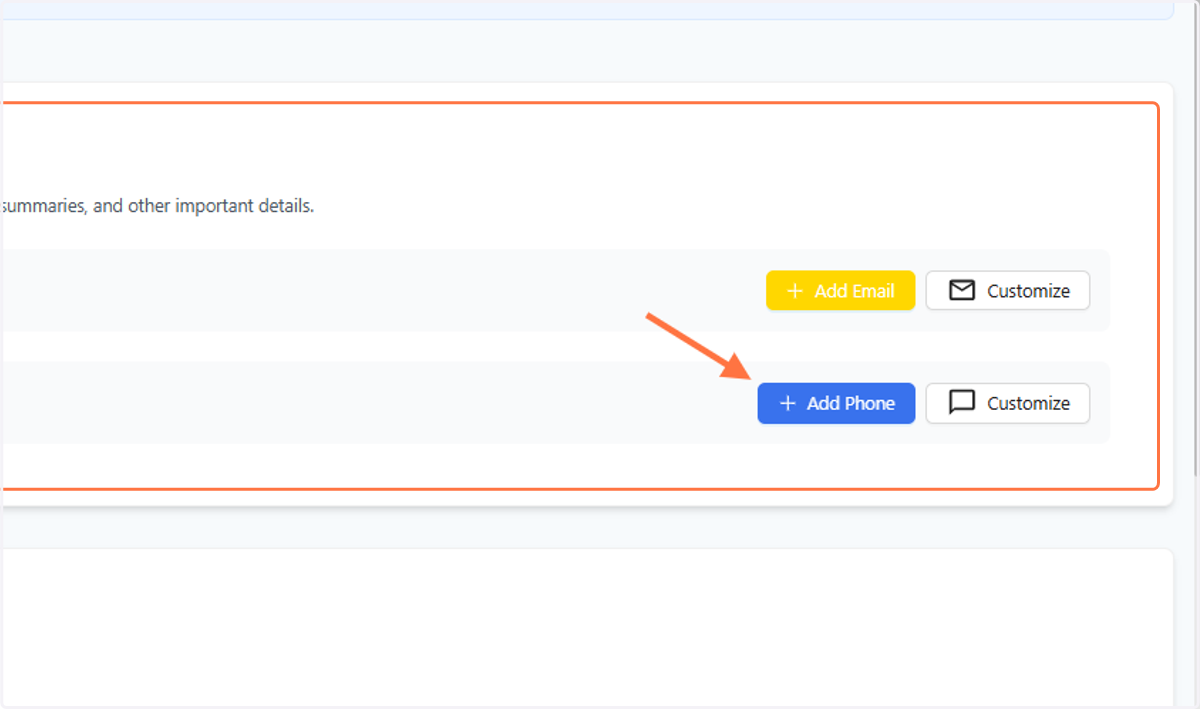 Call Notifications | Add a Phone number