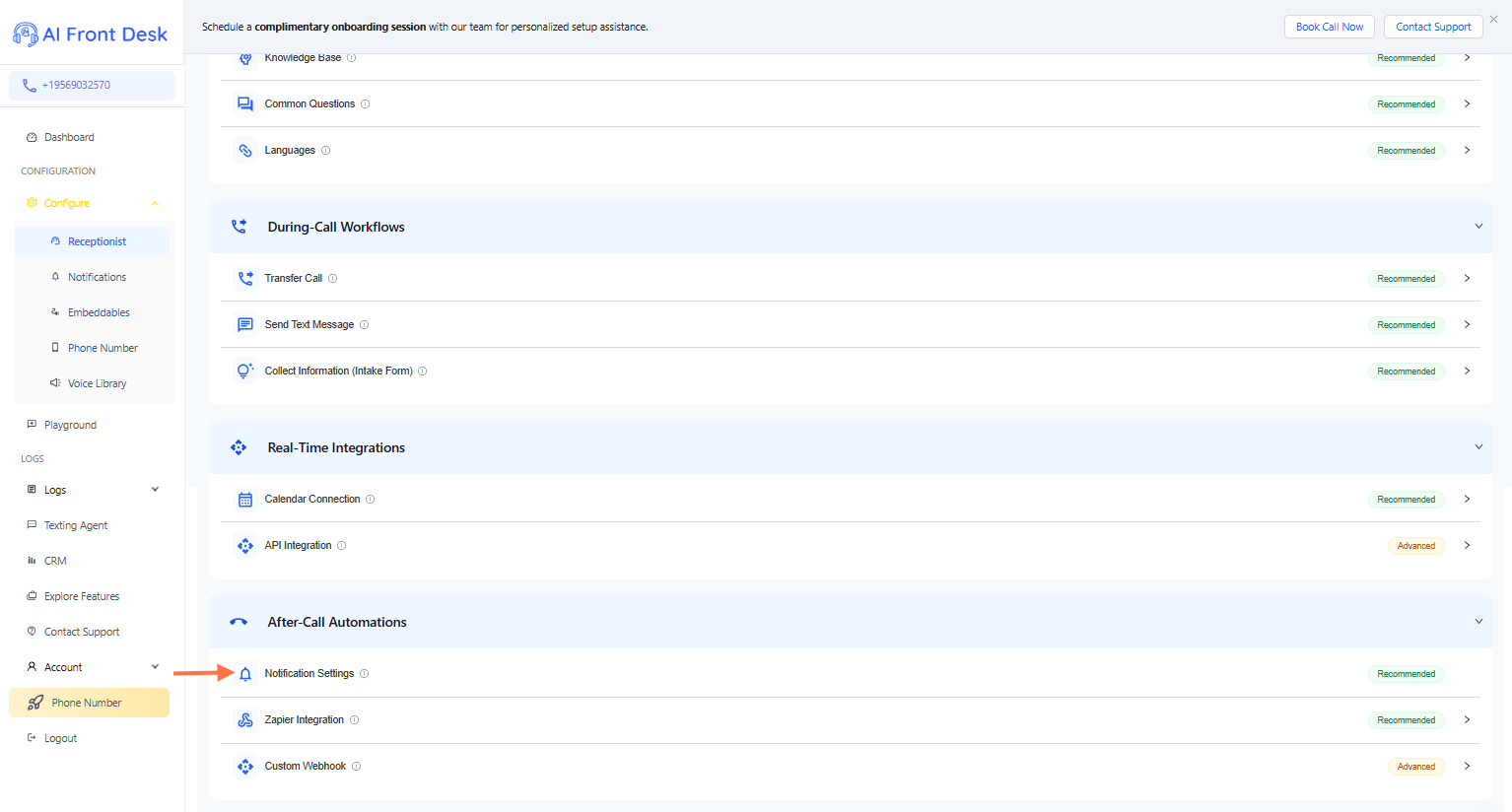 How to find the Notifications Settings