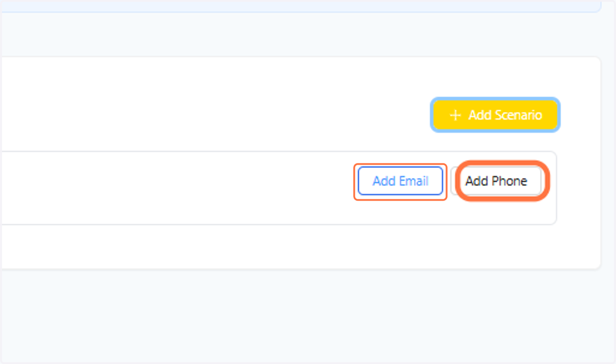 Add Email and Phone number