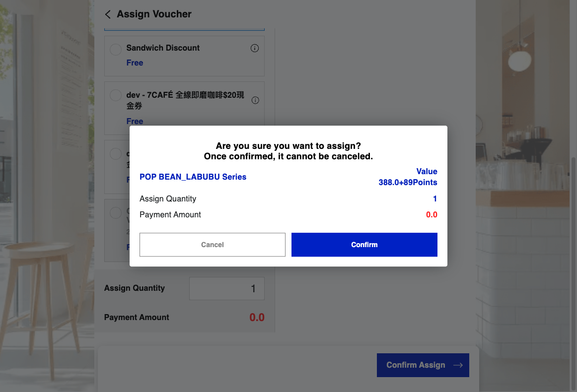 A. Check the Information B. Click on Confirm
