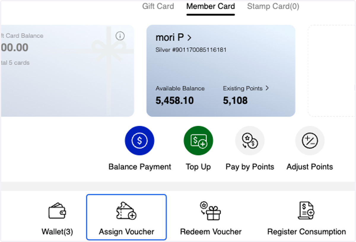 Click on Assign Voucher