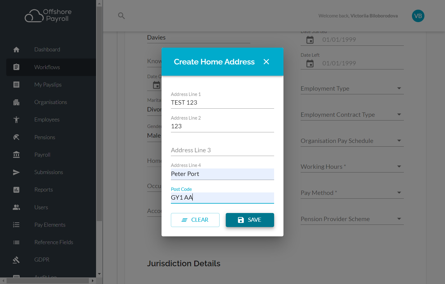 Click on Save to secure the details.