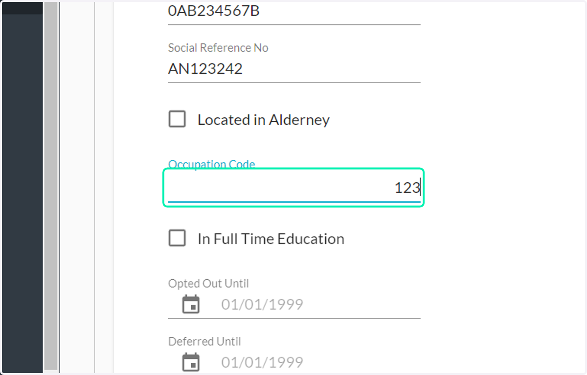 Occupation Code
