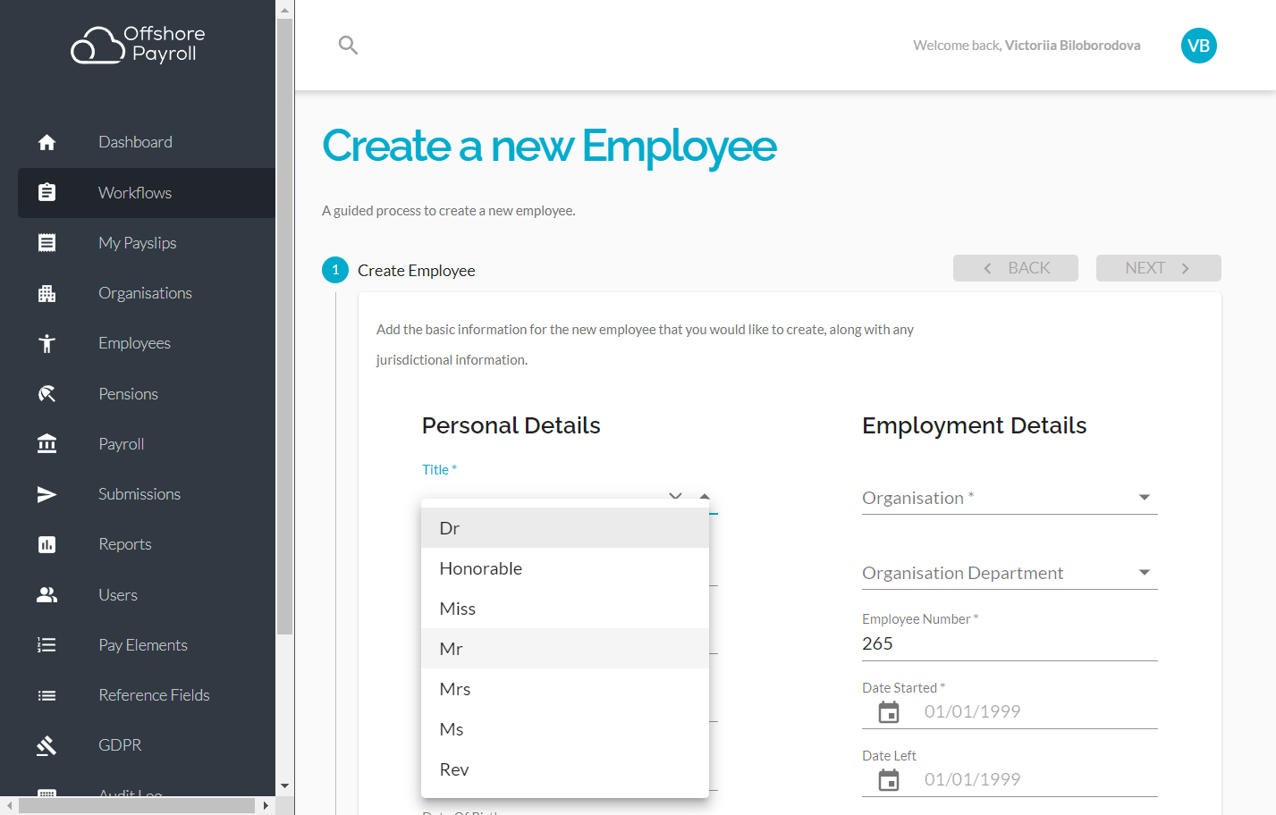 Personal Details