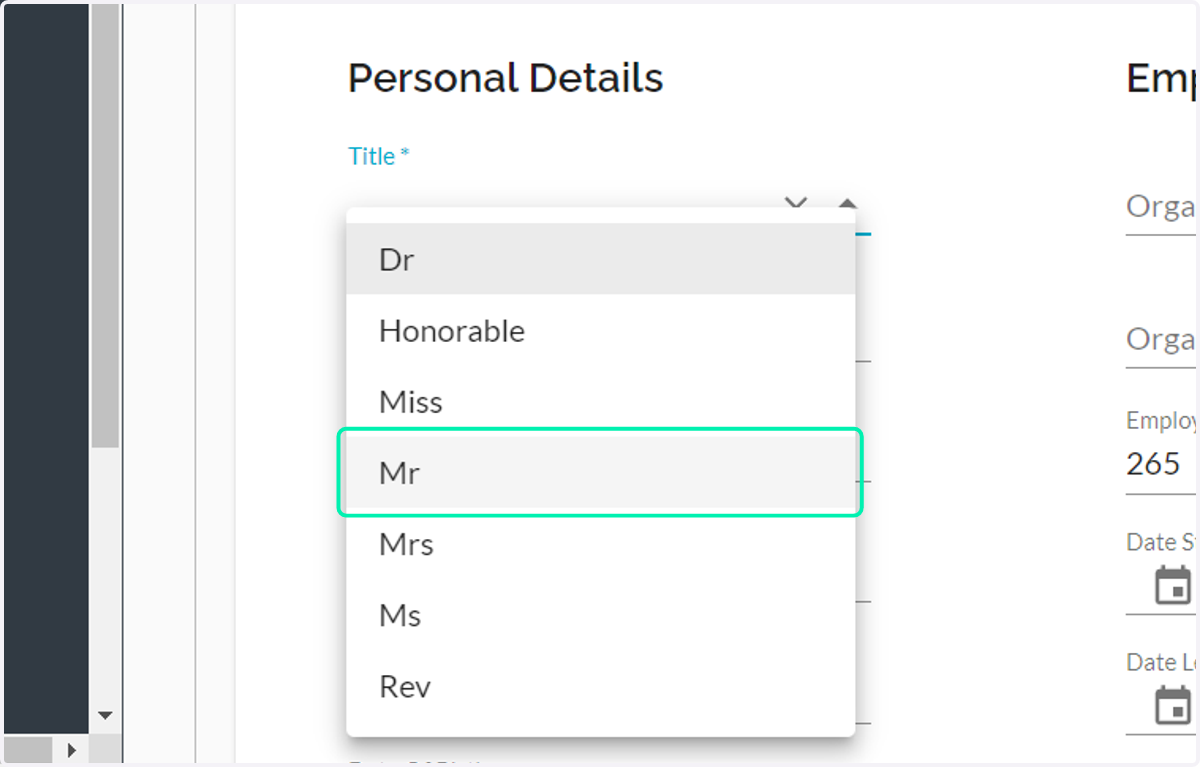 Personal Details