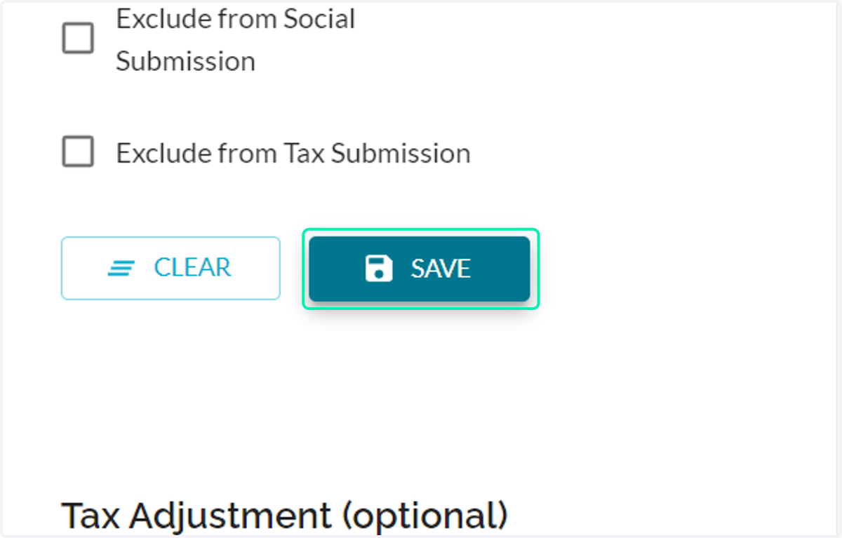 Click on SAVE