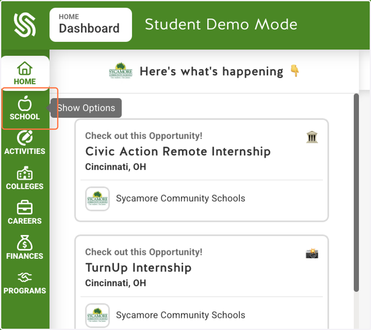 Click on School