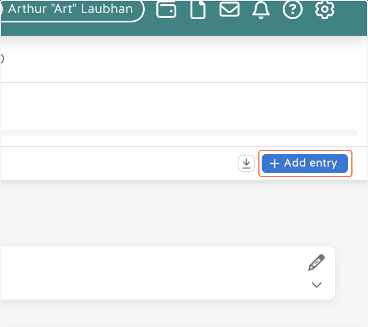 Click on Add entry