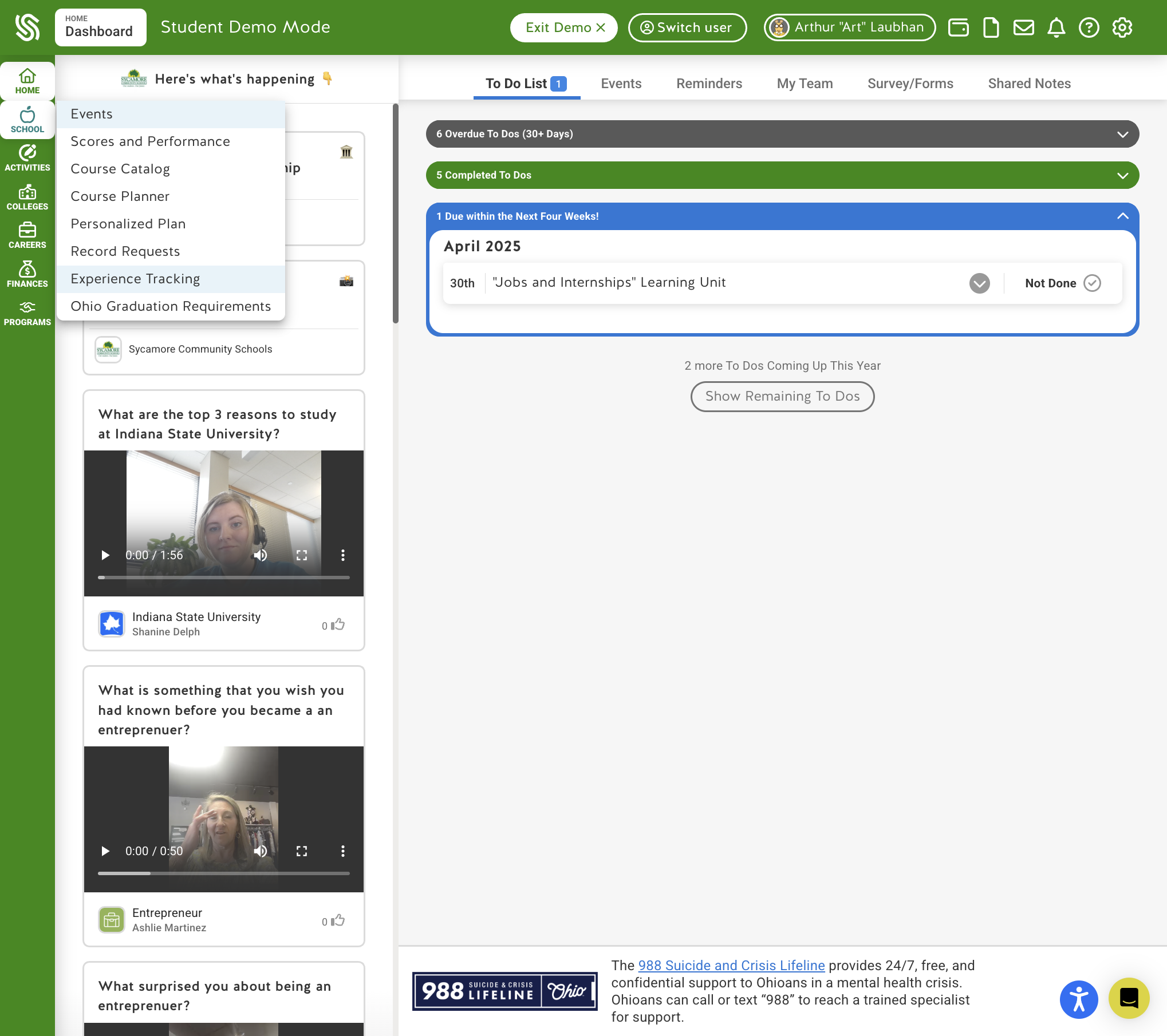 Click on Experience Tracking