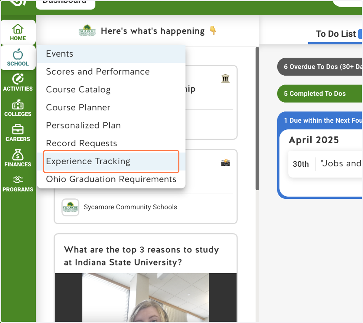 Click on Experience Tracking