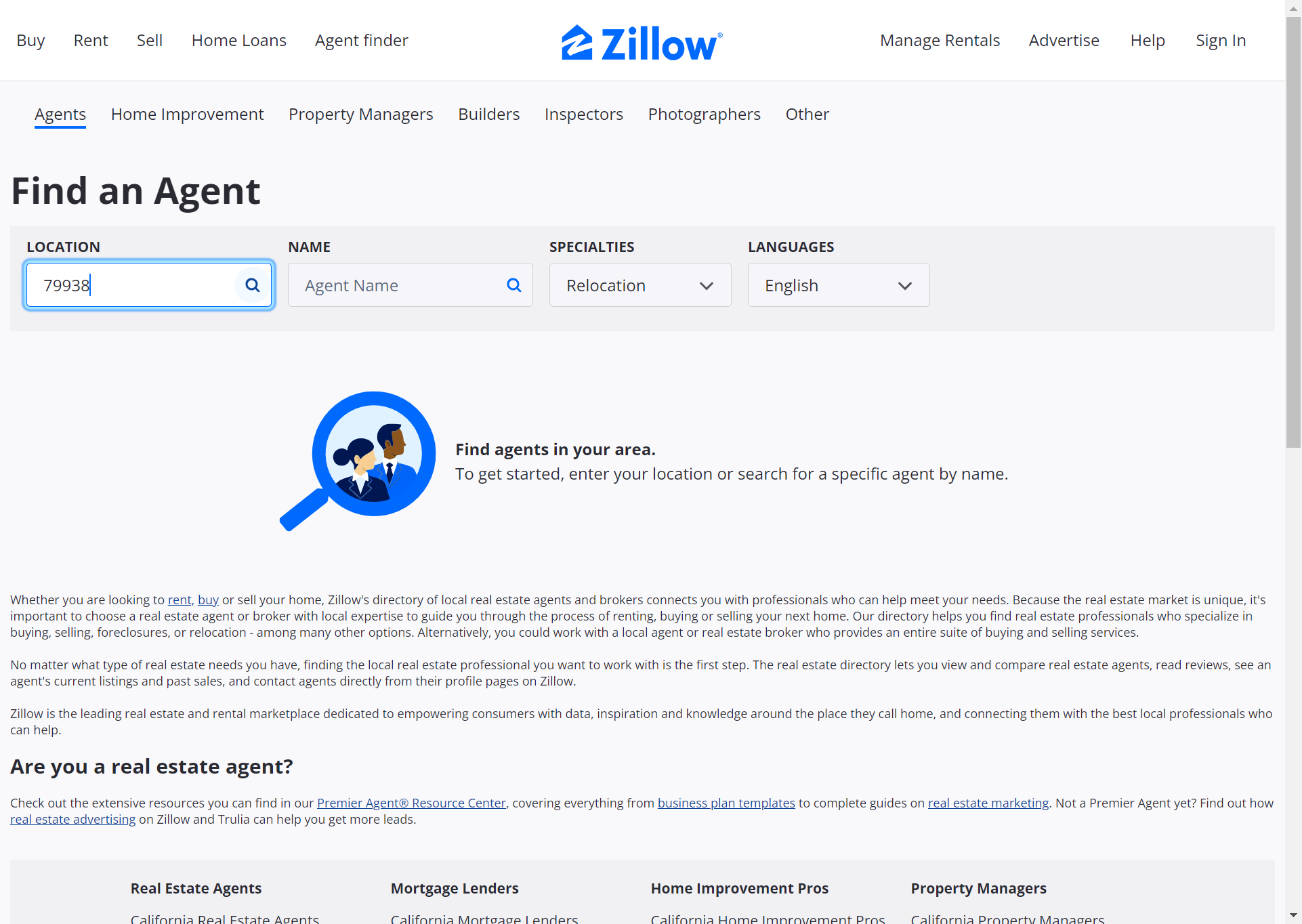 Type in the ZipCode of the area you're targeting.