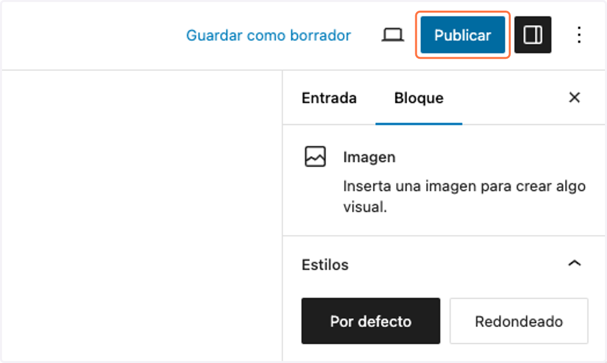 Click en Publicar
