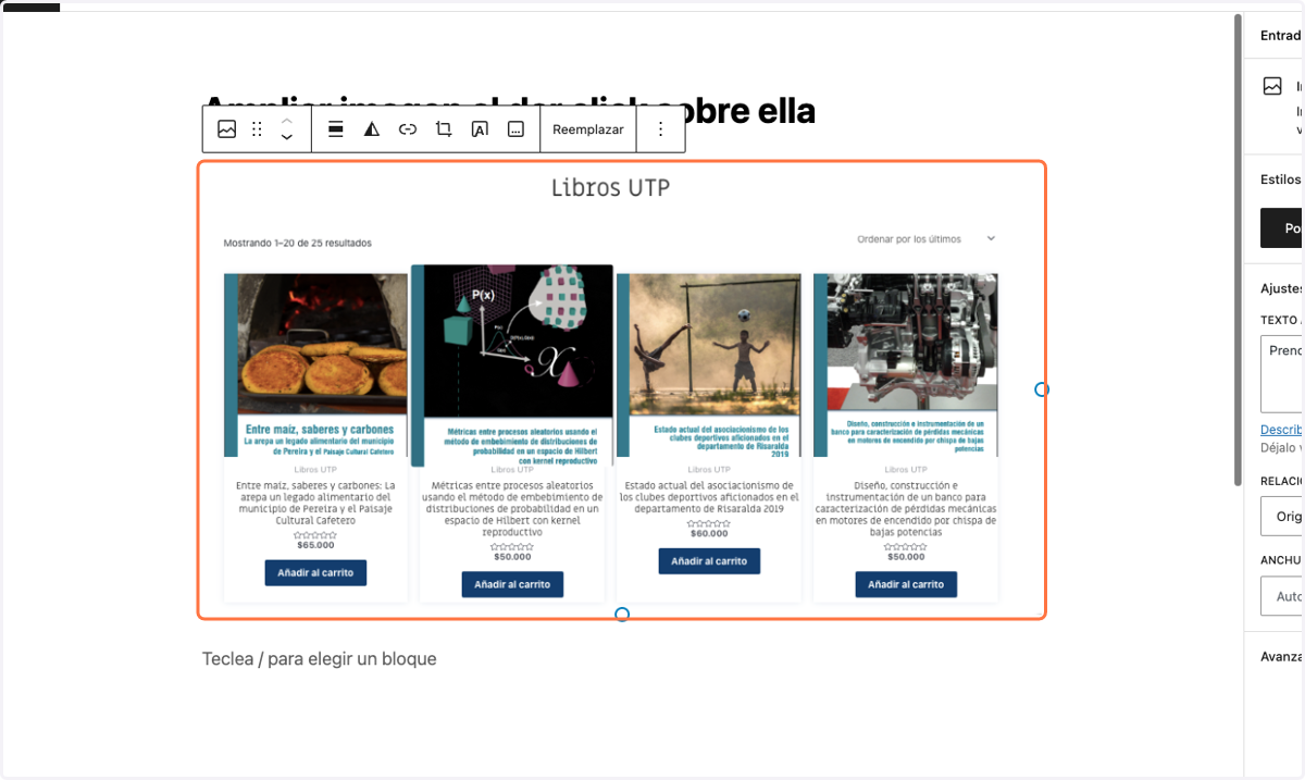 Click en Bloque: Imagen