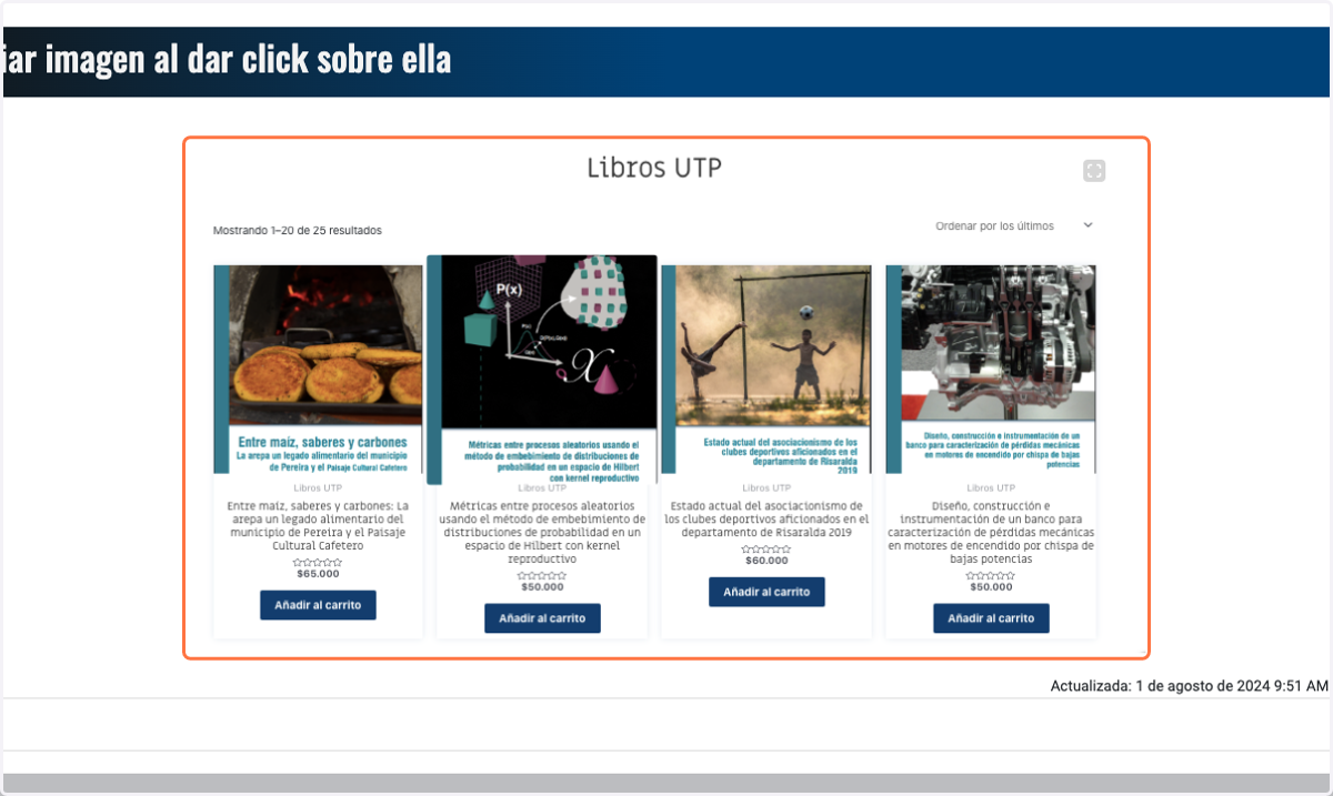 Click en imagen Prendas Tienda UTP