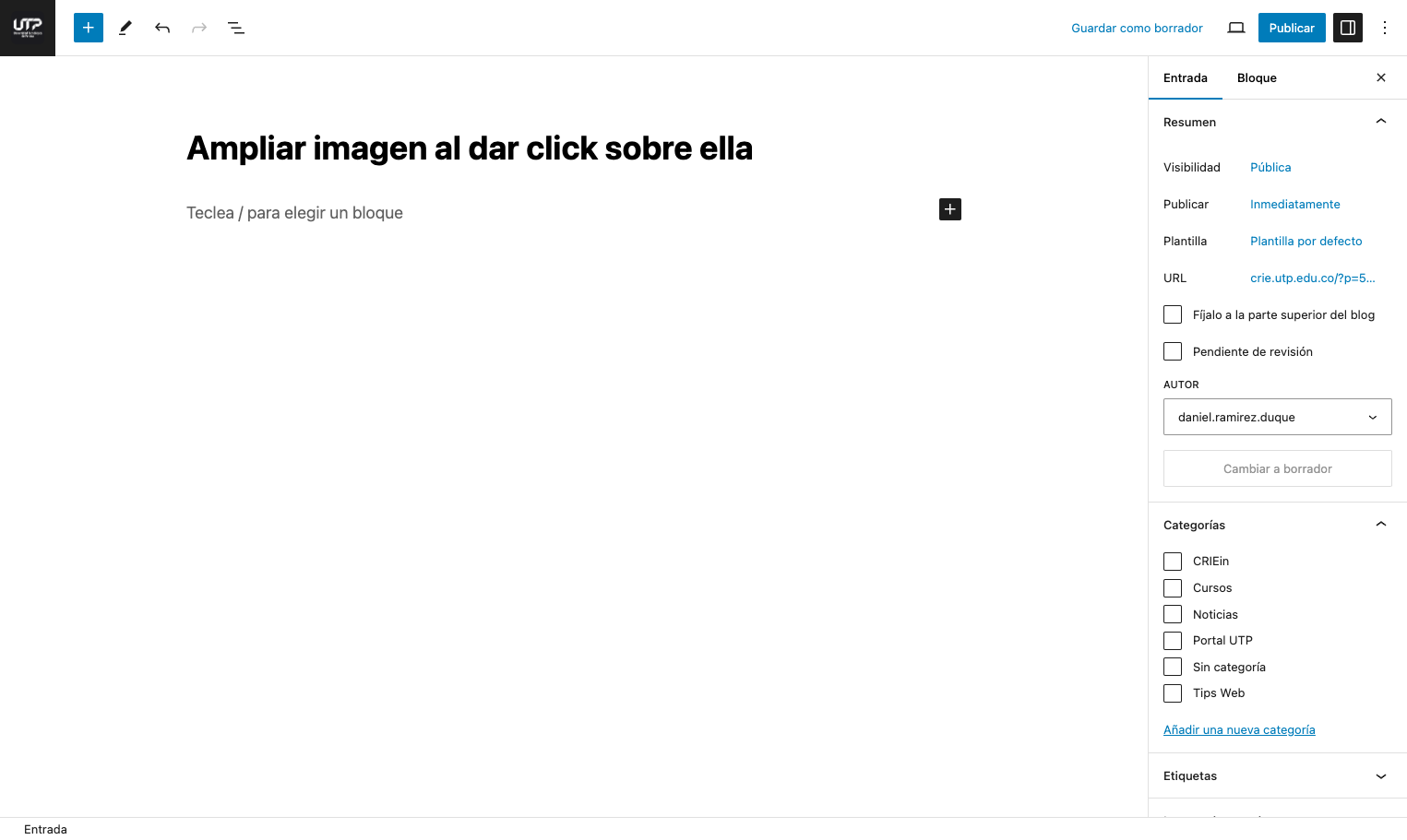 Editor de entrada < Ampliar imagen al dar click sobre ella
