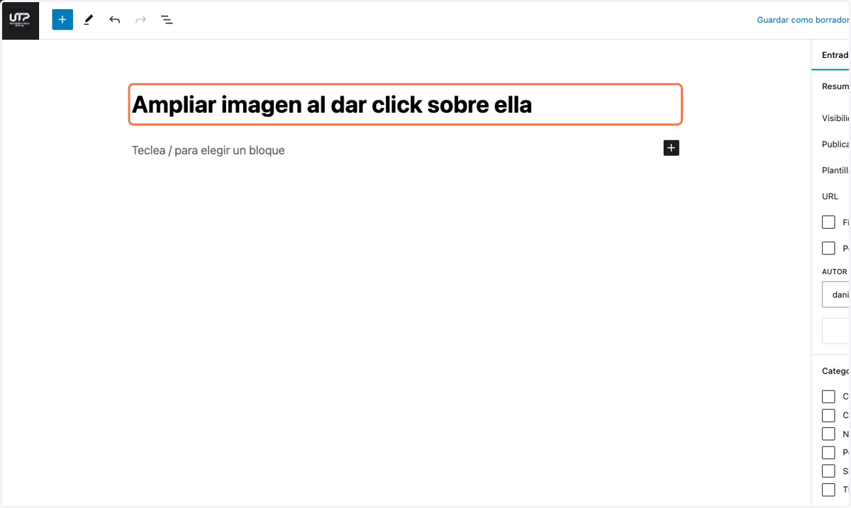 Editor de entrada < Ampliar imagen al dar click sobre ella