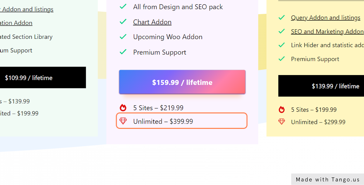 Click on Unlimited – $399.99