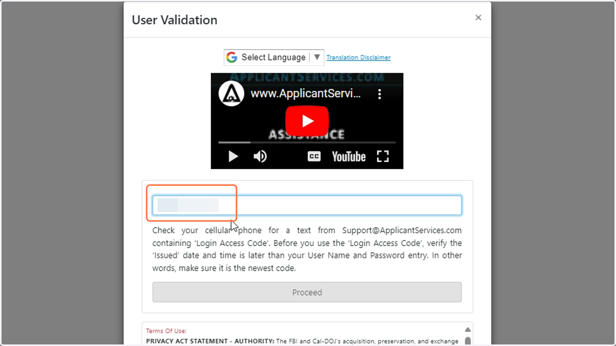 In most cases, after logging in, you will then be sent an email or text with an access code to access the site. We would advise entering this manually rather than copying and pasting the code