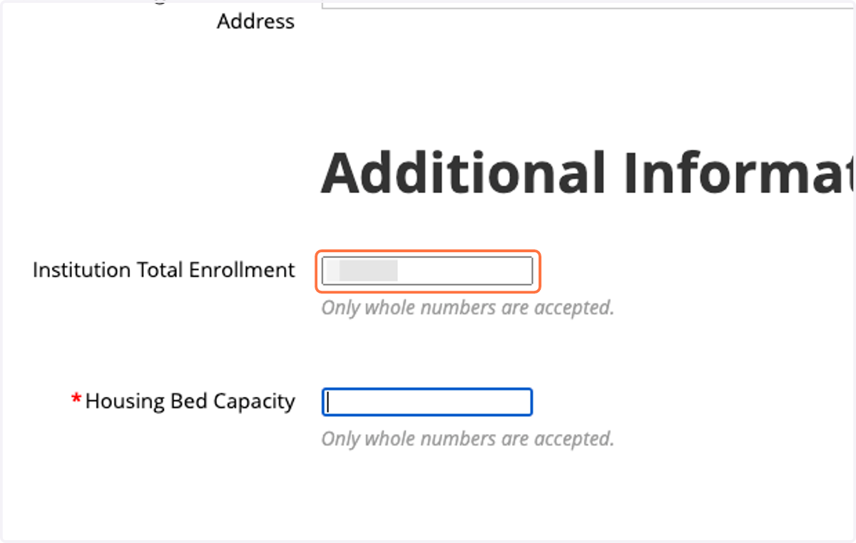 Complete Additional Information section