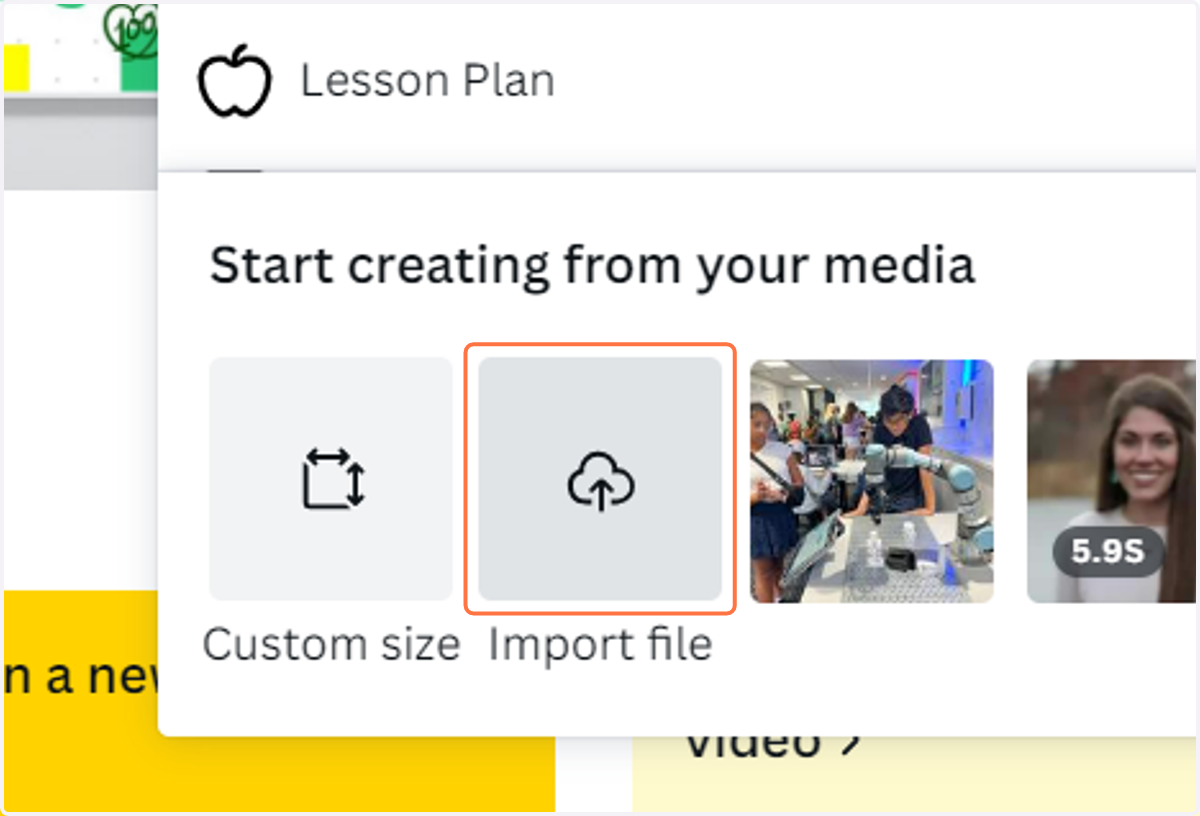 Click on Import file