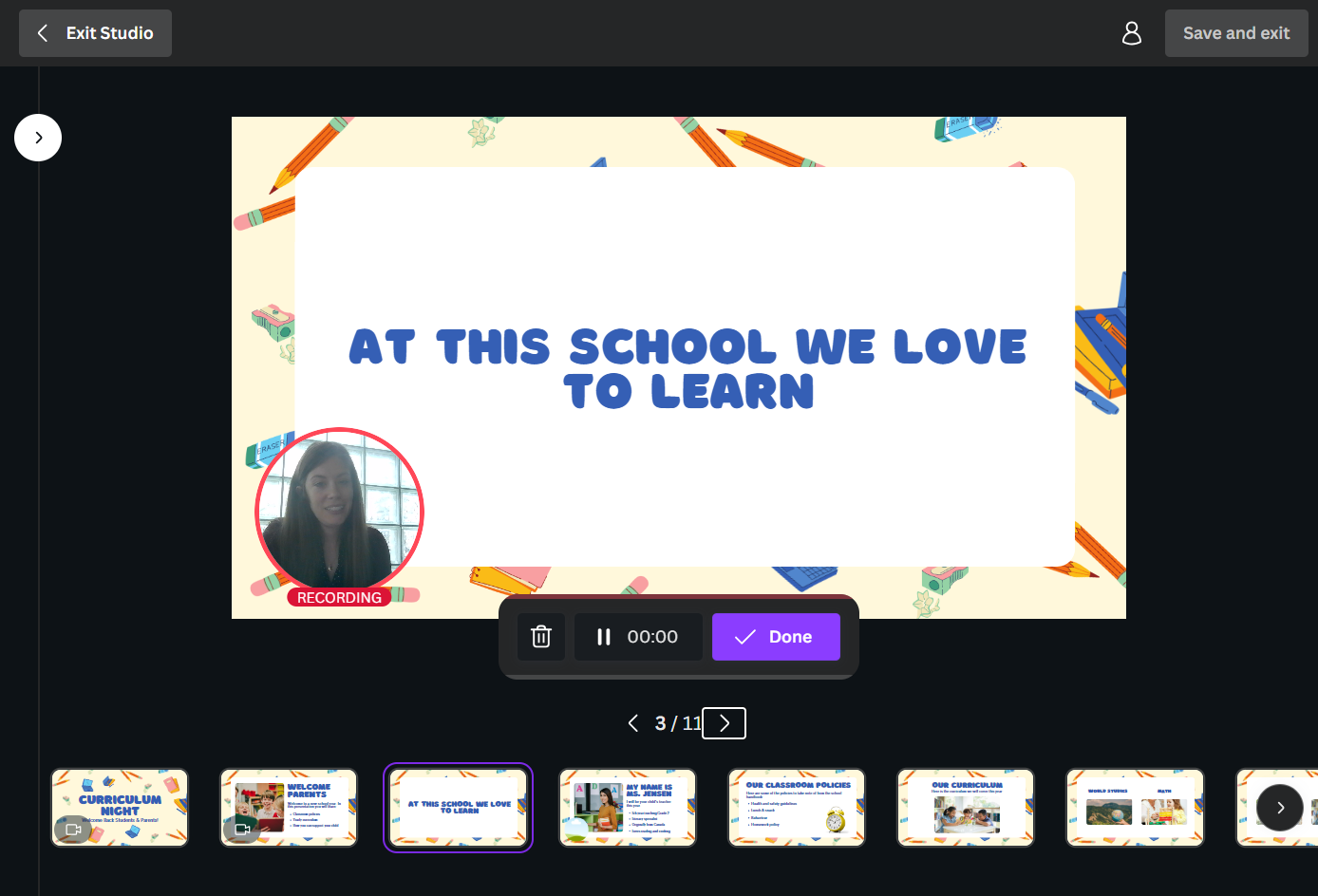 Click on Select next page to transition to the next slide