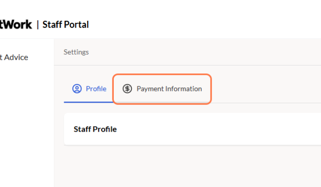 Click on Payment Information