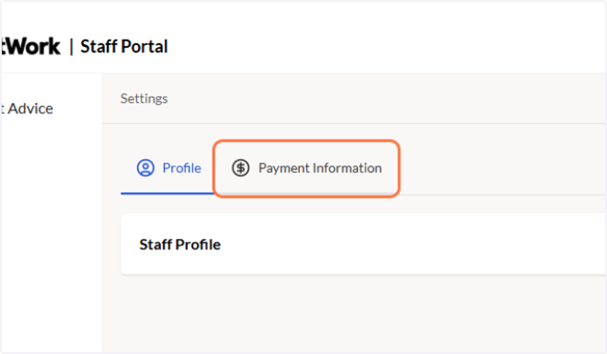 Click on Payment Information
