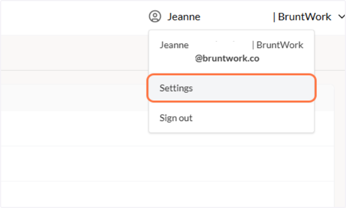 Click on your name on the upper right-hand, then click on Settings