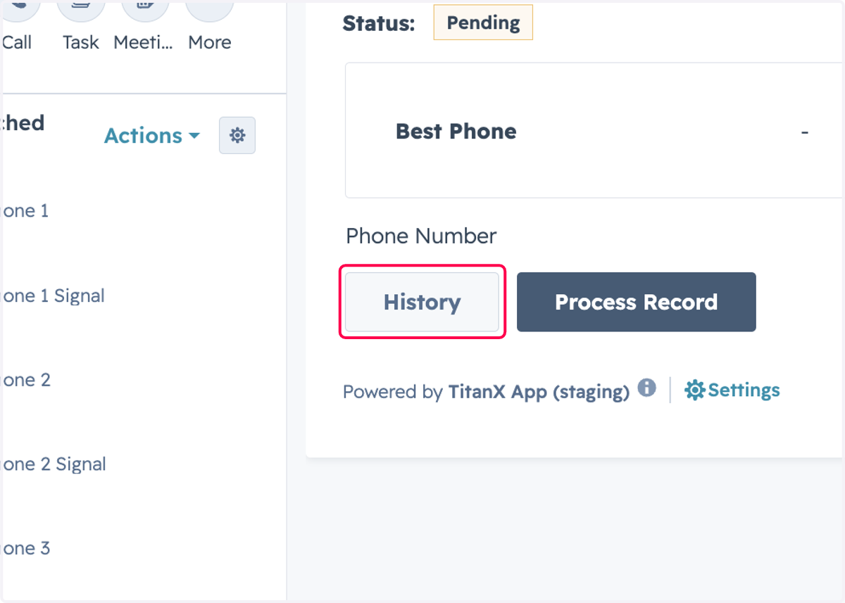 After submitting, you can review the History