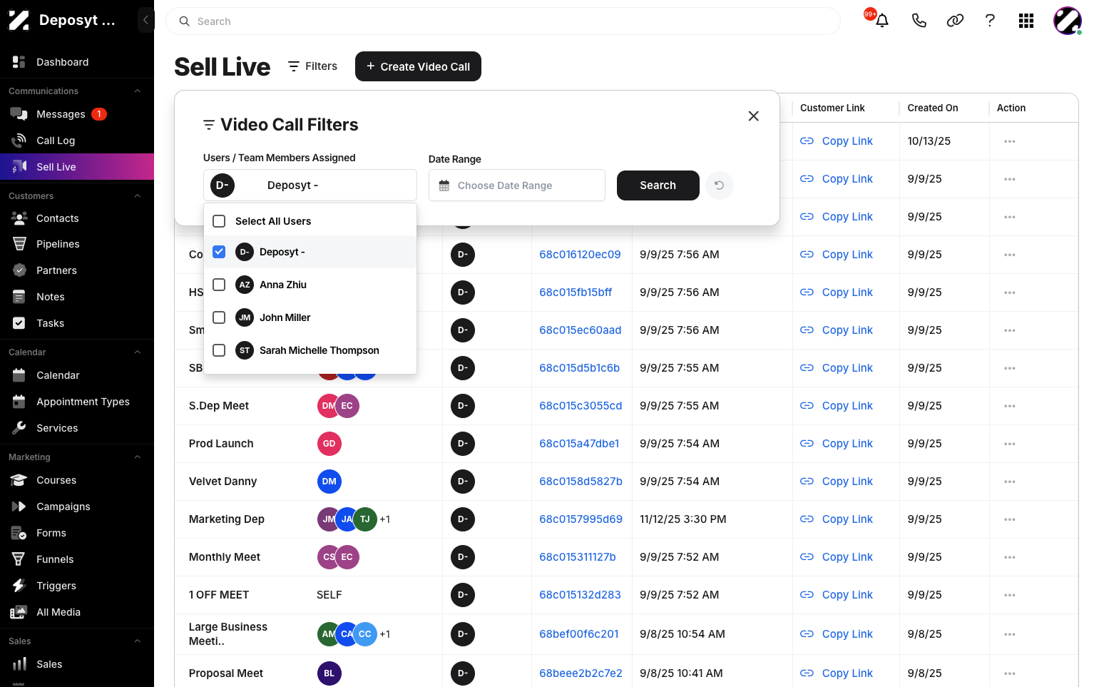 Filtering Video Calls