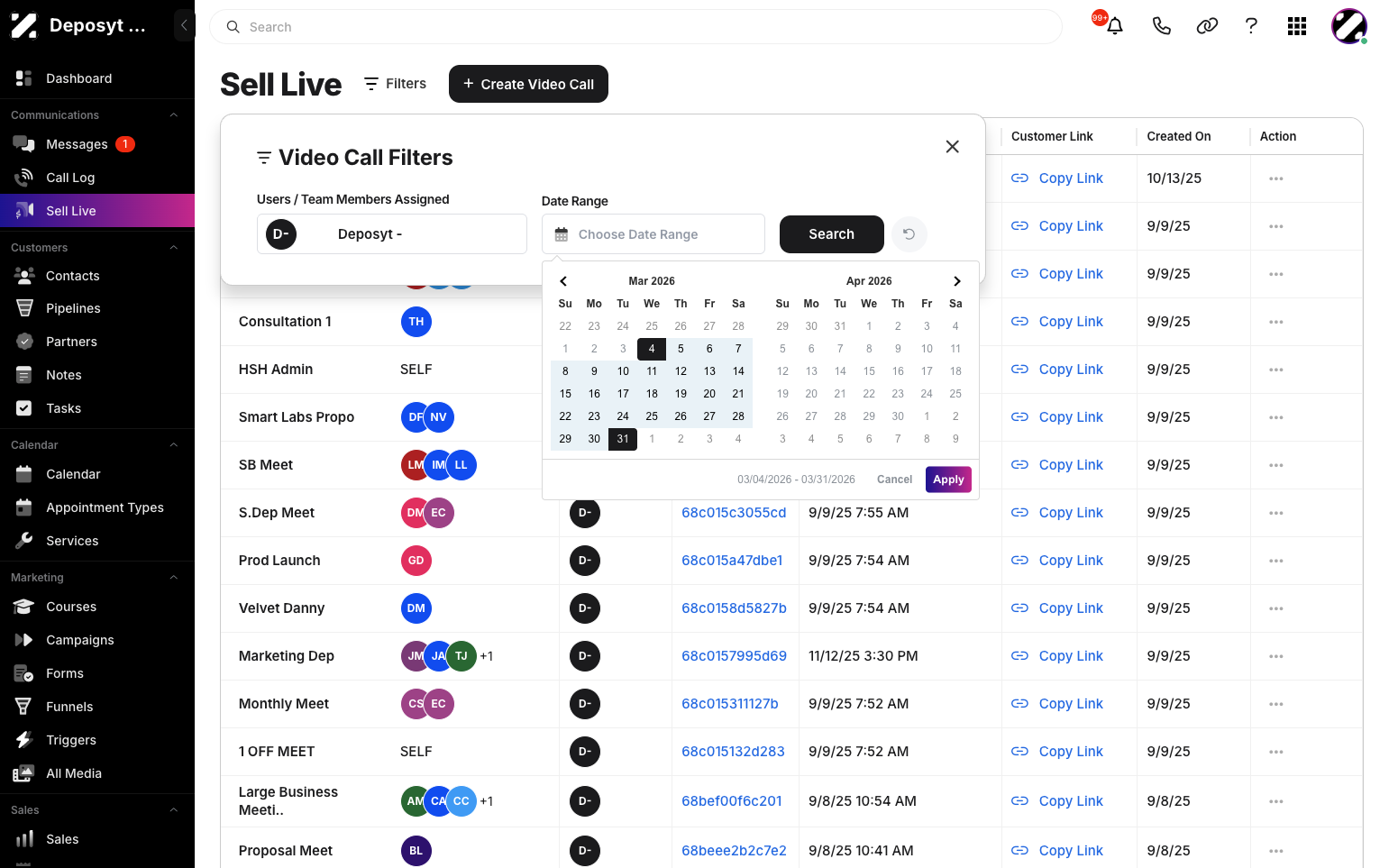 Filtering Video Calls
