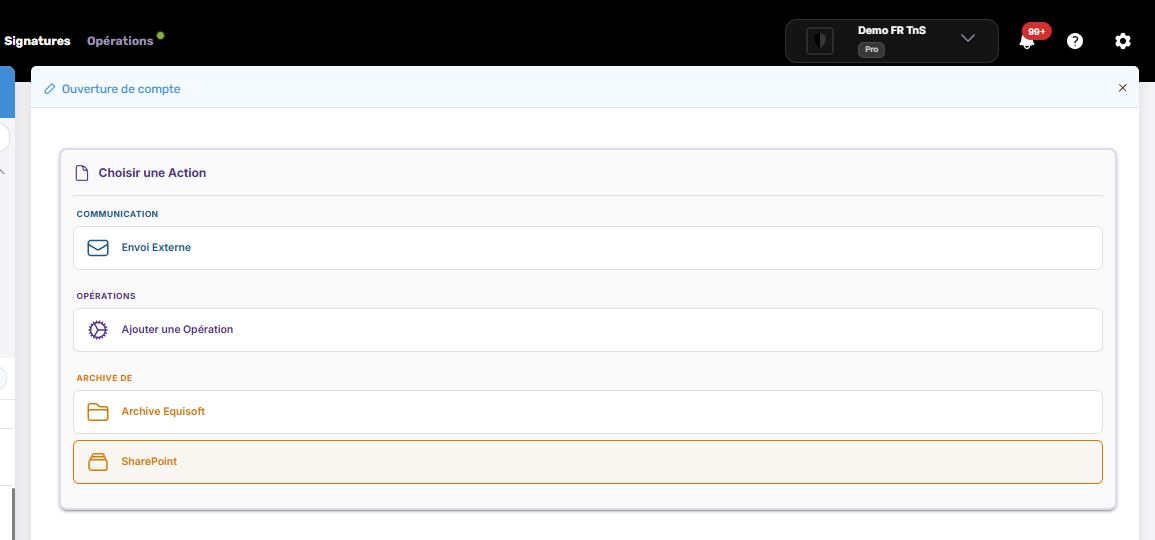 Click on SharePoint