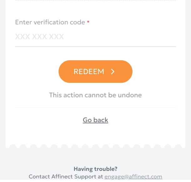 Confirm Redemption