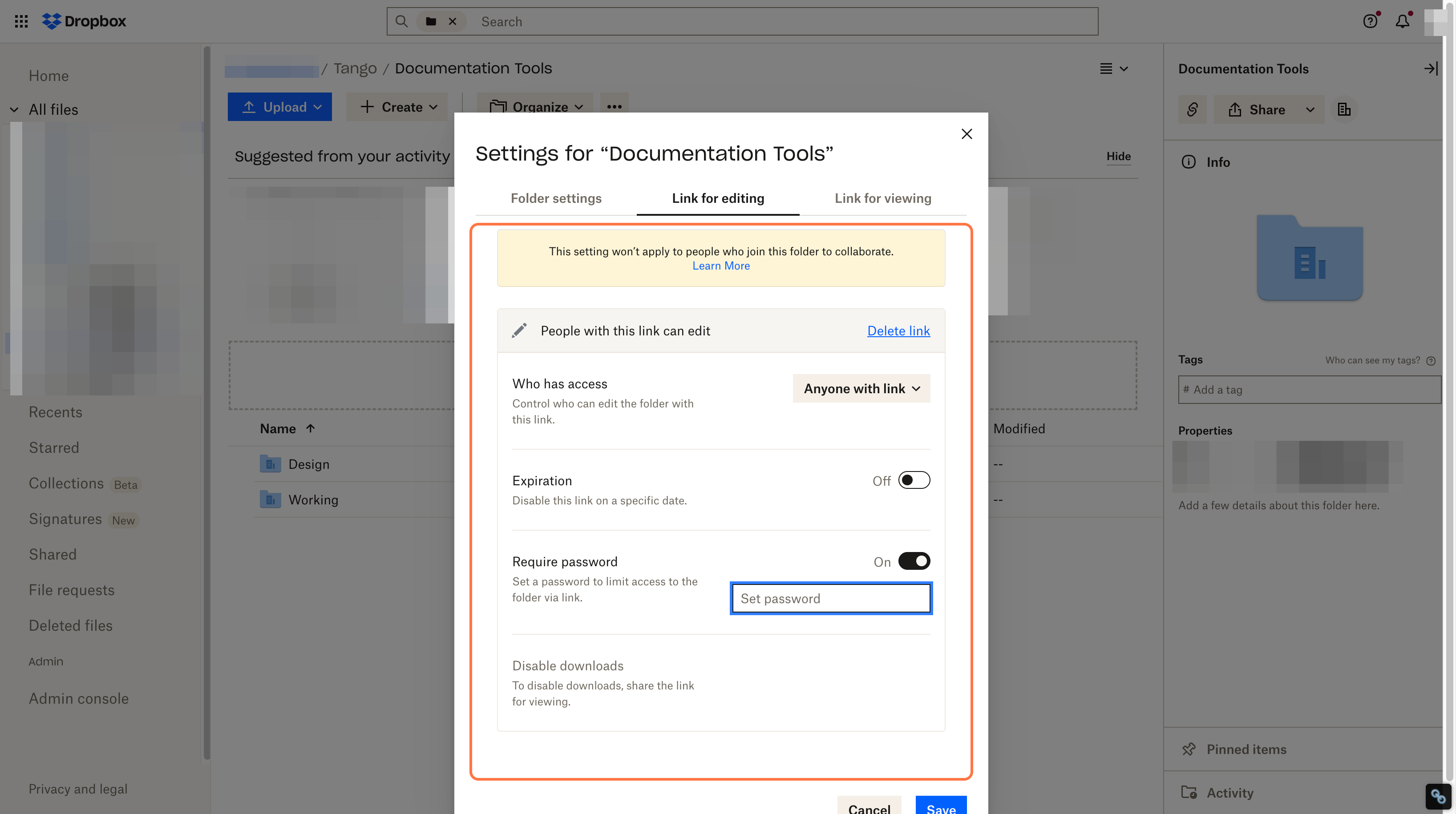 In the "Require Password" section, toggle it "on"