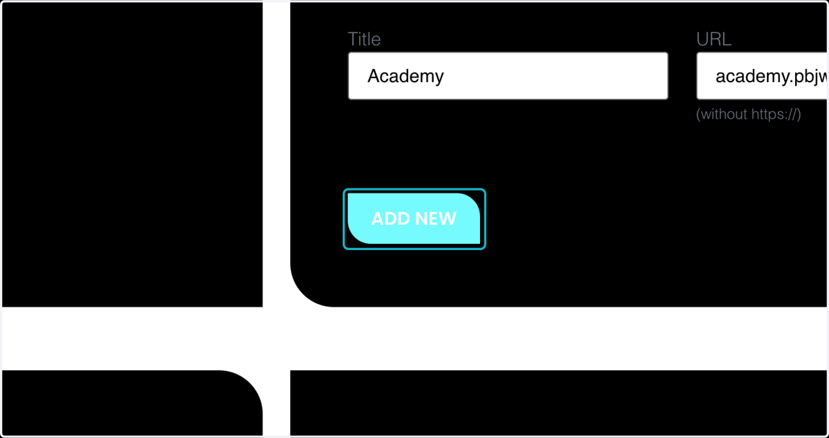 To add a new key link, click "ADD NEW"
