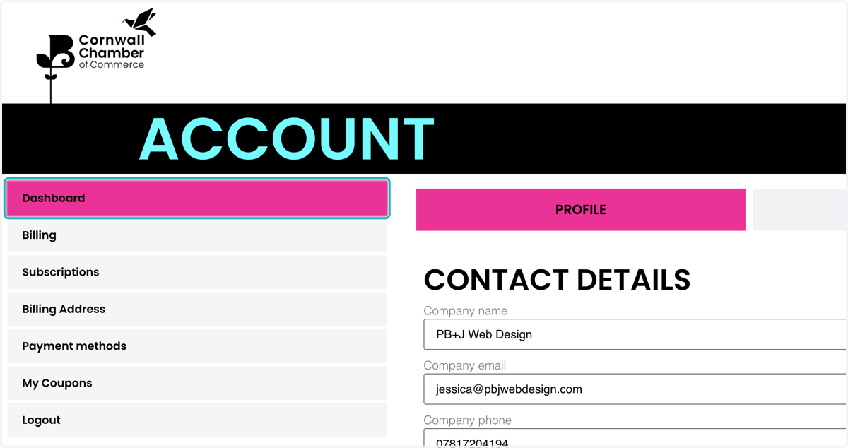 Click on Dashboard
