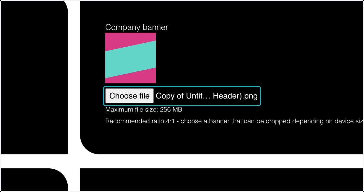 And also a banner for your profile page - keep this clear of any text, as this will be resized for different screen sizes.